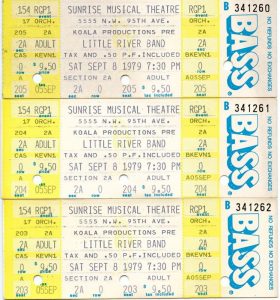 Sunrise Theatre, Ft. Lauderdale, Florida Sep 79'