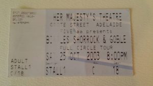 Her Majesty's Theatre Ticket 2003