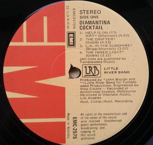 Diamantina Cocktail Australian Album Label Side 1