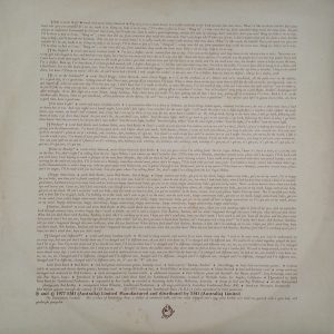 Diamantina Cocktail Australian Album Inner Sleeve 2