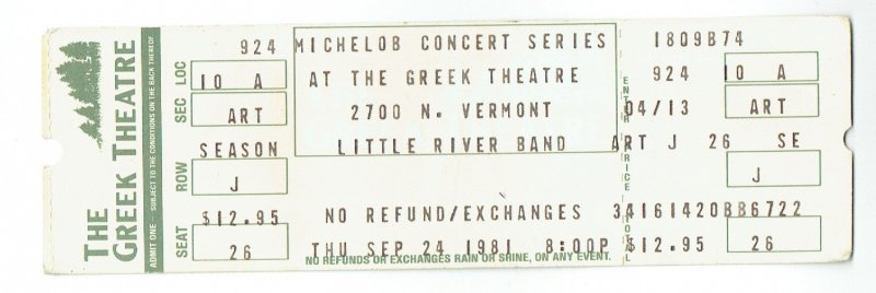Greek Theatre Ticket