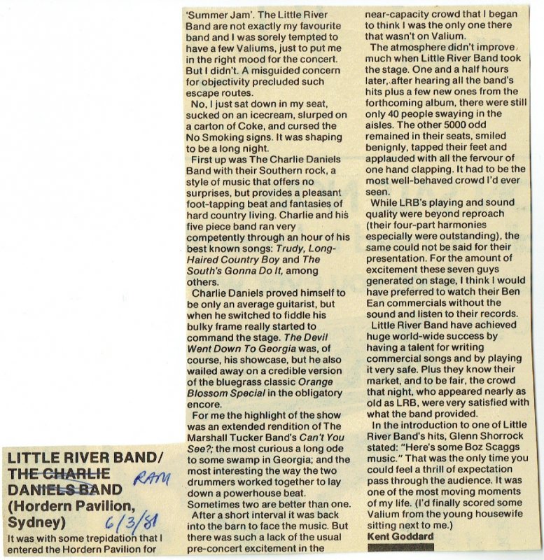 LRB/ Charlie Daniels Summer Jam Review