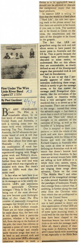 Rolling Stone First Under The Wire Review