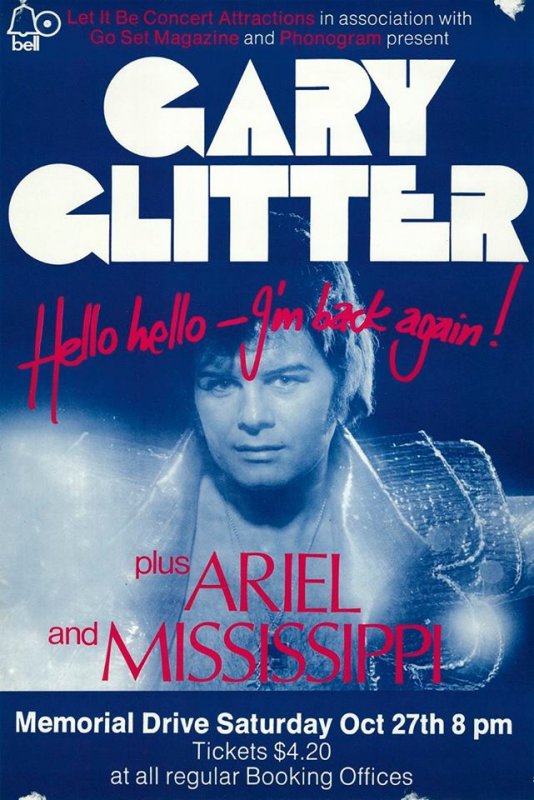 Gary Glitter w/ Mississippi Poster