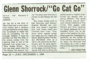 Glenn Shorrock Go Cat Go Review