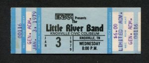 LRB Ticket 3/1/79 - Civic Coliseum, Knoxville, TN