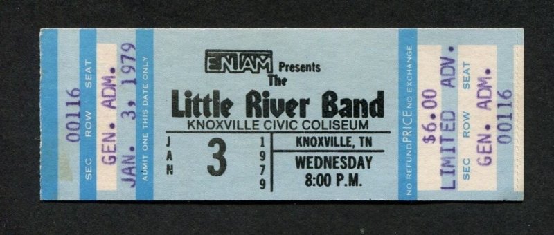 LRB Ticket 3/1/79 - Civic Coliseum, Knoxville, TN