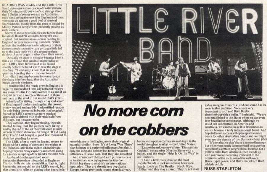 Review from the Reading Festival, August 10, 1977.