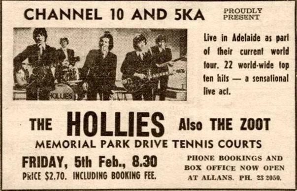 Zoot Opening For The Hollies