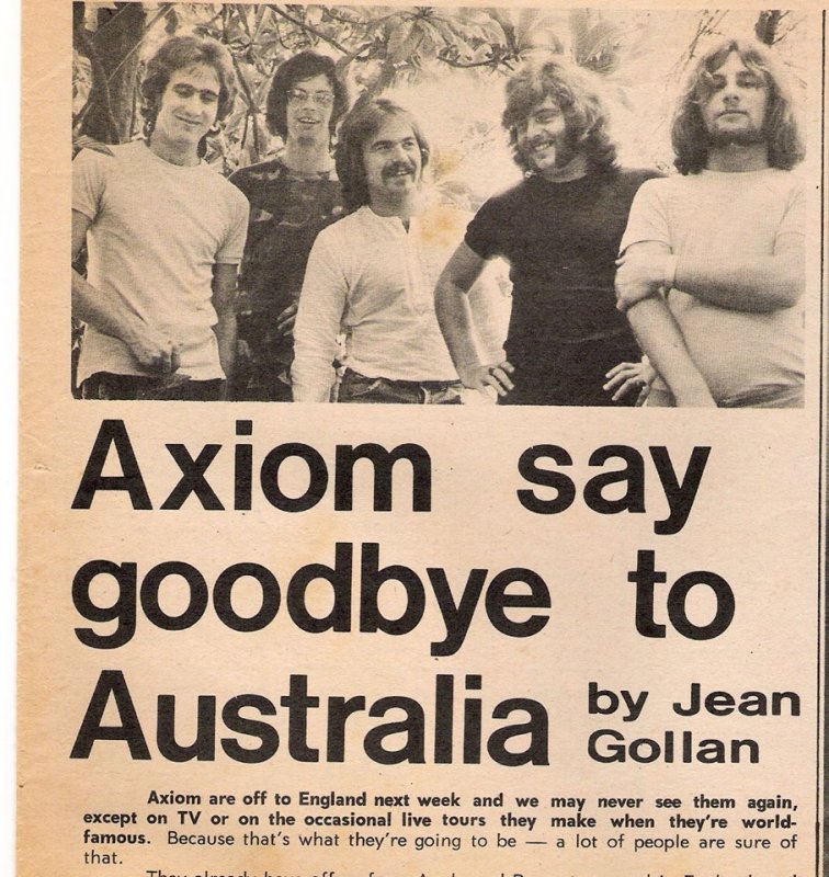 Axiom Say Goodbye To Australia