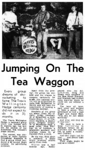 Travis Wellington Hedge - Jumping On The Tea Wagon