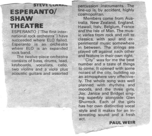 Esperanto Shaw Theatre Review