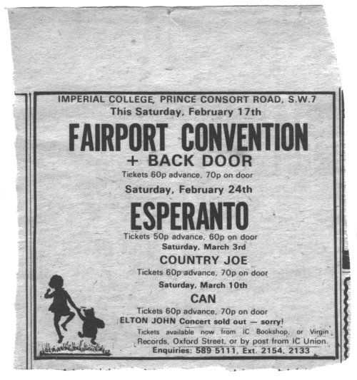 Esperanto - Imperial College February 24th 1973