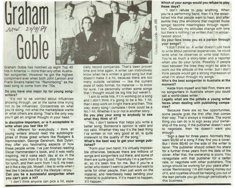 Graeham Goble - Successful Songwriter