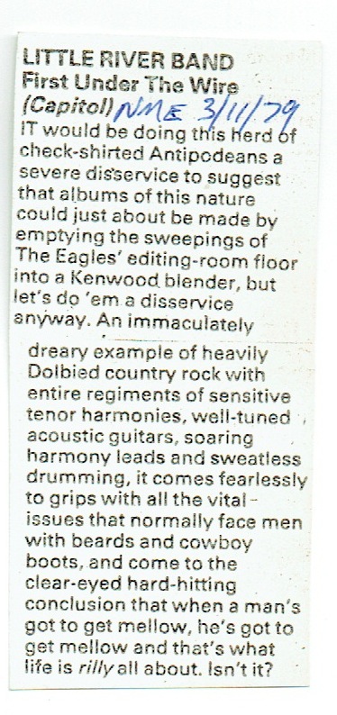 First Under The Wire NME Review