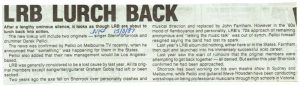 Little River Band Lurch Back