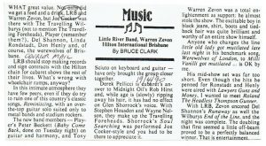 Little River Band, Warren Zevon Hilton International Brisbane