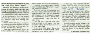 Glenn Shorrock Looks Set To Rejoin Little River Band