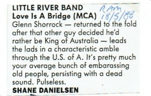 RAM Review 'Love Is A Bridge'