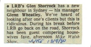 Glenn Shorrock's New Neighbour Glenn Wheatley