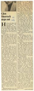 Glenn Shorrock Steps Out