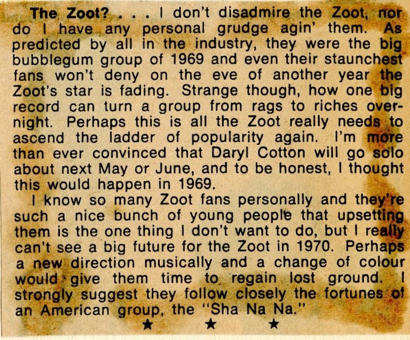 Zoot - Looking Ahead To 1970