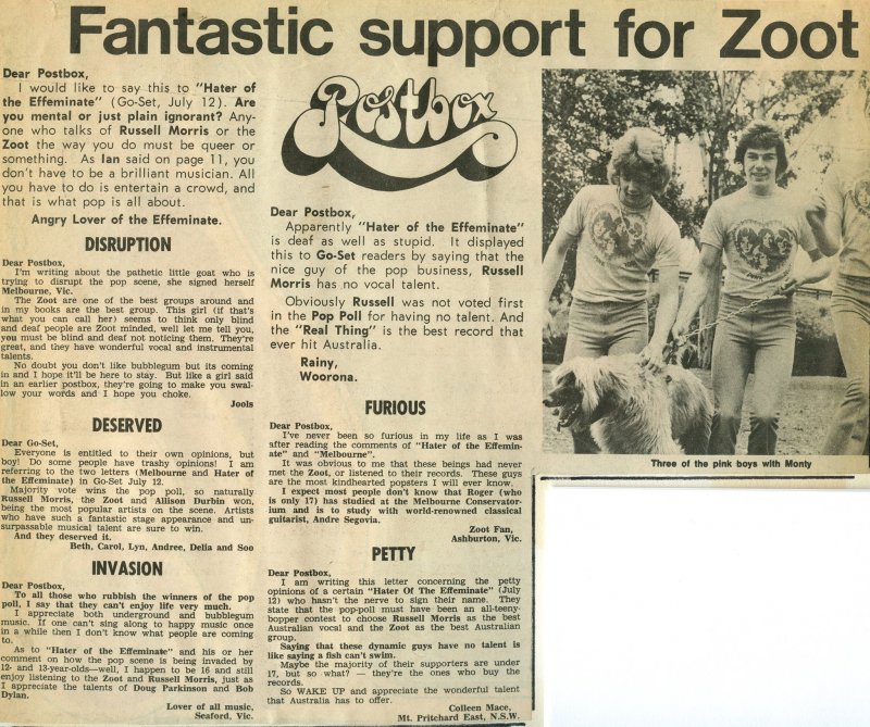 Fantastic Support For Zoot