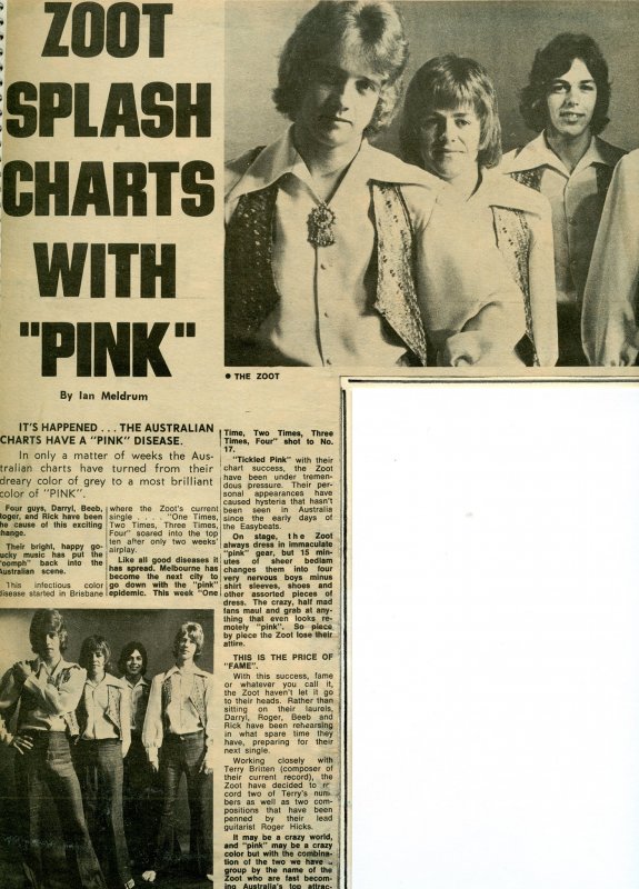 Zoot Splash Charts With Pink