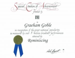 Graeham Goble's BMI Award For 'Reminiscing'
