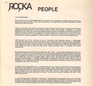 Alberts Rocka Press Release - Little River Band