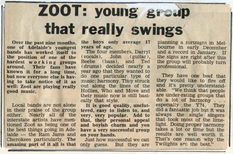 Zoot: Young Group That Really Swings