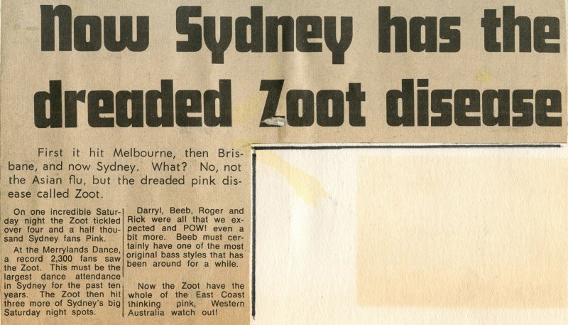 Now Sydney Has The Dreaded Zoot Disease