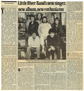 Little River Band's New Singer, Album And Enthusiasm
