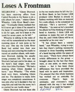 Little River Band Loses A Frontman